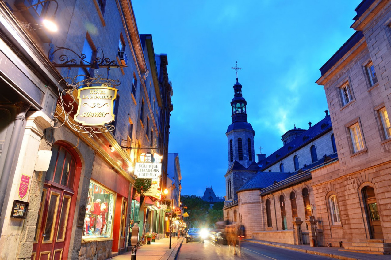 Old Street de noite Quebec 